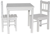 ВудГруппММ Набор стол 75x50 и стул (белый)