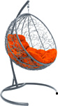 M-Group Круг 11050307 (серый ротанг/оранжевая подушка)