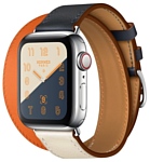 Apple Watch Herms Series 4 GPS + Cellular 40mm Stainless Steel Case with Swift Leather Double Tour