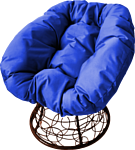 M-Group Пончик 12320210 (коричневый ротанг/синяя подушка)