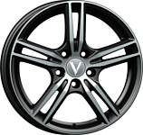 Вектор V223 6.5x16/5x108 D67.1 ET40 Черный с алмазной проточкой