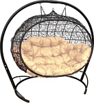 M-Group Улей 11210401 (черный ротанг/бежевая подушка)