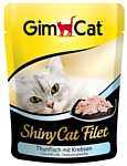 GimCat ShinyCat Filet тунец с крабом (0.07 кг) 12 шт.