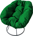 M-Group Пончик 12310304 без ротанга (серый/зеленый подушка)