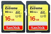 SanDisk Extreme SDHC UHS Class 3 90MB/s 2x16GB