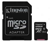 Kingston Canvas Select microSDXC Class 10 UHS-I U1 128GB + SD adapter (SDCS/128GB)