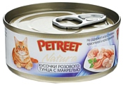 Petreet Natura Кусочки розового тунца с макрелью (0.070 кг) 24 шт.