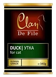 CLAN (0.34 кг) 12 шт. De File Утка для кошек