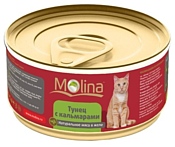 Molina (0.085 кг) 12 шт. Консервы для кошек Тунец с кальмарами в желе
