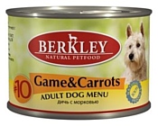 Berkley (0.2 кг) 6 шт. Паштет для собак #10 Дичь с морковью