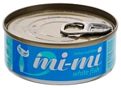 Mi-Mi Для кошек и котят Белая рыба (0.08 кг) 24 шт.
