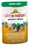Almo Nature (0.055 кг) 1 шт. Green label Cat Tuna, Chicken Fillets and Ham
