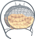 M-Group Улей 11210301 (серый ротанг/бежевая подушка)