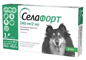 KRKA Селафорт Капли от блох, клещей и власоедов 240 мг для собак массой 20.1-40 кг