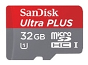 Sandisk Ultra PLUS microSDHC Class 10 UHS Class 1 32GB + SD adapter
