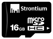 Strontium microSDHC Class 10 16GB + SD adapter