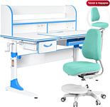 Anatomica Study-120 Lux + надстройка + органайзер + ящик с мятным креслом Ragenta (белый/голубой)