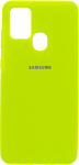 EXPERTS Original Tpu для Samsung Galaxy A21s с LOGO (салатовый)
