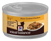 Hill's (0.082 кг) 12 шт. Ideal Balance Feline Adult Slow-cooked Chicken canned