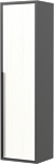 Дабер Шкаф-полупенал 015 СТ15.0.0.20Ч (белый древесный/серый/ручка черная)