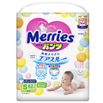 Merries S 2 (4-8 кг) 62 шт Merries S 2 (4-8 кг) 62 шт