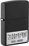 Zippo License Plate Black Matte 48689