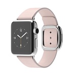 Apple Watch 38mm Stainless Steel with Pink Modern Buckle (MJ362)