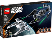 LEGO Star Wars 75348 Мандалорский истребитель-клык против TIE Interceptor
