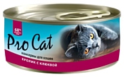 Pro Cat Для кошек кролик с клюквой консервы (0.1 кг) 1 шт.