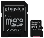 Kingston Canvas Select microSDXC Class 10 UHS-I U1 64GB + SD adapter (SDCS/64GB)
