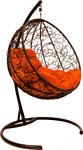 M-Group Круг 11050207 (коричневый ротанг/оранжевая подушка)
