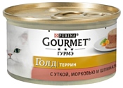 Gourmet (0.085 кг) 1 шт. Gold Кусочки в паштете "Террин" с уткой, морковью и шпинатом по-французски