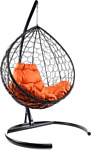 M-Group Капля 11020407 (черный ротанг/оранжевая подушка)