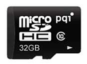 PQI microSDHC 32Gb Class 10 + SD adapter