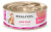 MEALFEEL (0.085 кг) 1 шт. Мусс с телятиной для котят консервы