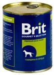 Brit (0.85 кг) 1 шт. Консервы для собак Говядина и сердце