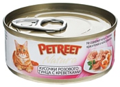 Petreet Natura Кусочки розового тунца с креветками (0.070 кг) 24 шт.