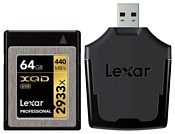 Lexar Professional 2933x XQD 2.0 card 64GB + USB 3.0 reader