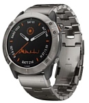 Garmin Fenix 6X Pro Solar титановый с титановым браслетом