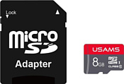 Usams US-ZB116 High Speed TF Card 8GB (с адаптером)