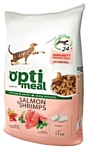 Optimeal Для кошек лосось и креветки сухой (0.3 кг)