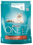 Purina ONE (0.2 кг) Для стерилизованных кошек и котов с Лососем и пшеницей