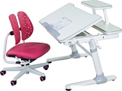 Fun Desk Carezza со стулом SST2 (серый/розовый)