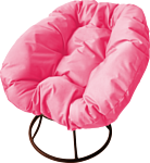 M-Group Пончик 12310208 без ротанга (коричневый/розовая подушка)