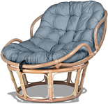 Мир Ротанга Papasan mini 23/03 (белый/речная)