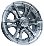 Sakura Wheels R268 7x15/6x139.7 D110.5 ET-10 Серый с полировкой