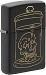 Zippo Black Matte Skull Design 49575