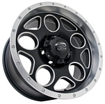 Sakura Wheels 3243 8x16/6x139.7 D110.5 ET-10 Черный с полировкой
