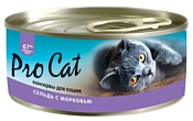 Pro Cat Для кошек сельдь с морковью консервы (0.1 кг) 1 шт.