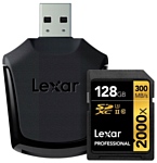 Lexar Professional 2000x SDXC UHS-II 128GB + SD UHS-II reader